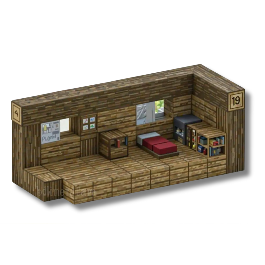 Minecraft Magnetic Building Blocks - Cabin Bedroom Set 192 Pcs