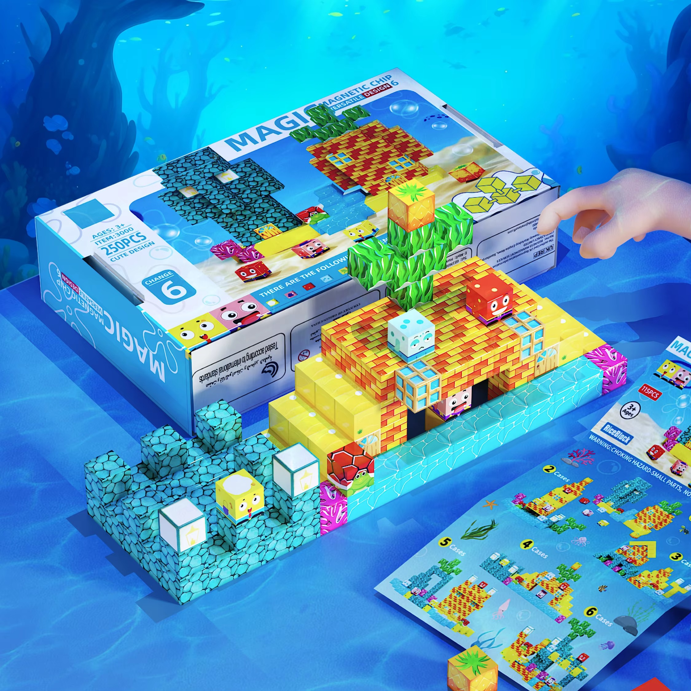 Minecraft Magnetic Building Blocks - Bikini Bottom 115 Pcs