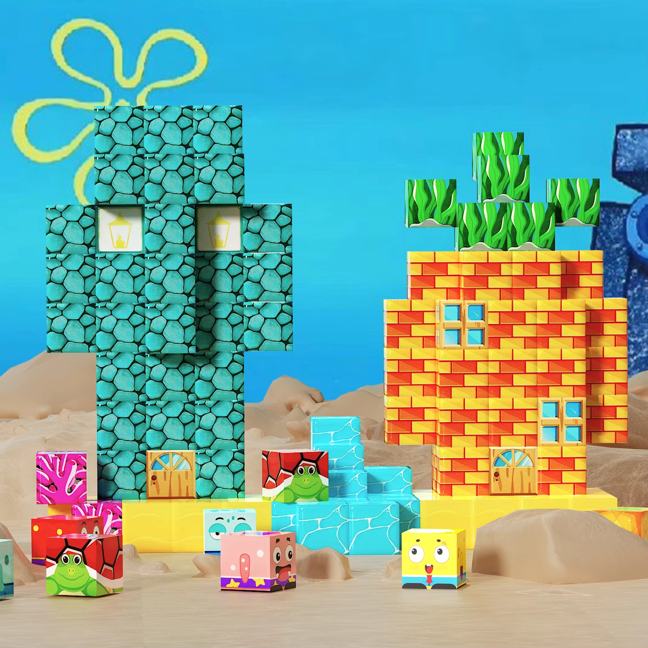 Minecraft Magnetic Building Blocks - Bikini Bottom 115 Pcs