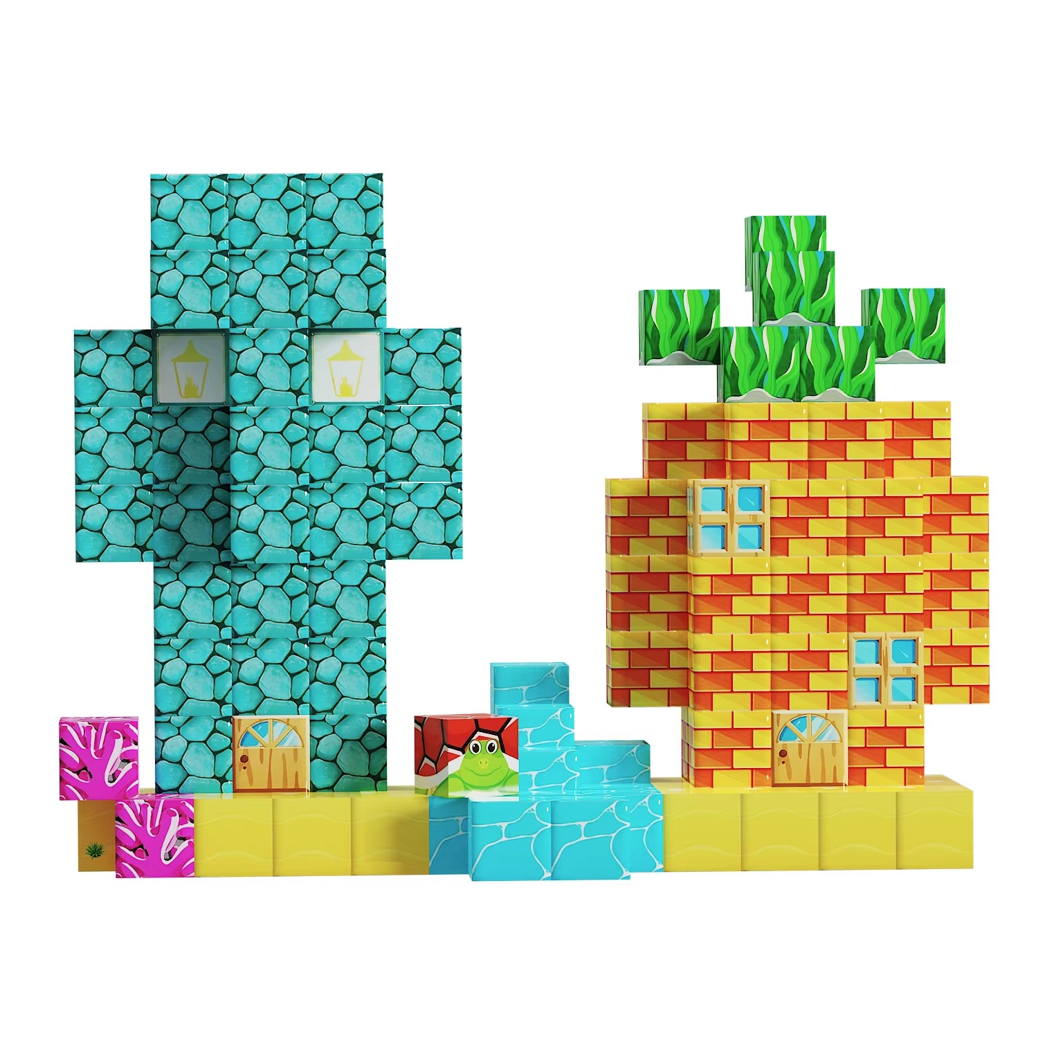 Minecraft Magnetic Building Blocks - Bikini Bottom 115 Pcs