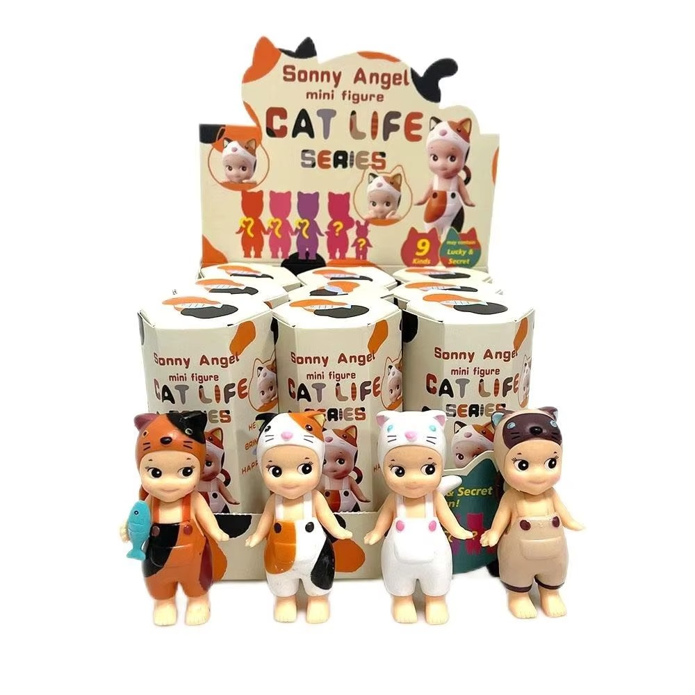 Sonny Angel Cat Series Blind Box 9 Pieces With Vendor Display