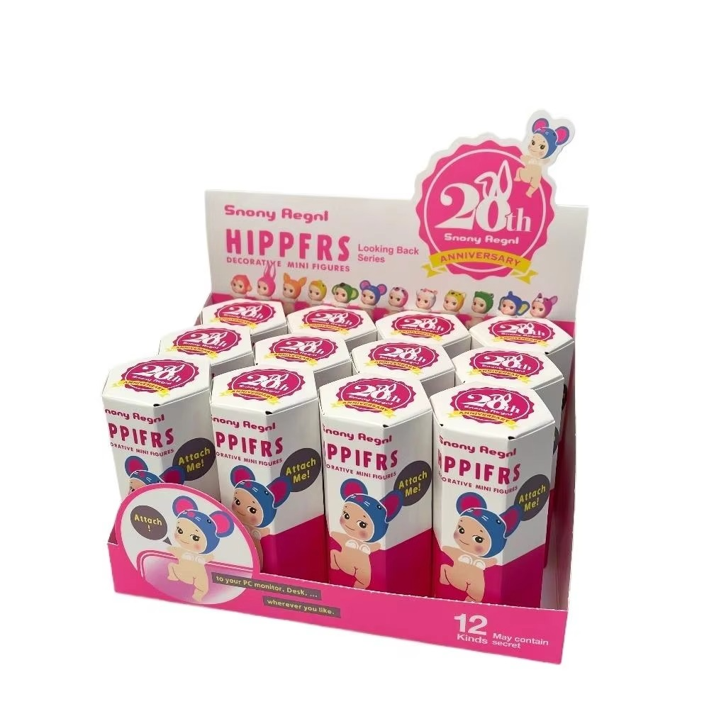 Sonny Angel Hippers Looking Back Series Blind Box 12 Pieces With Vendor Display