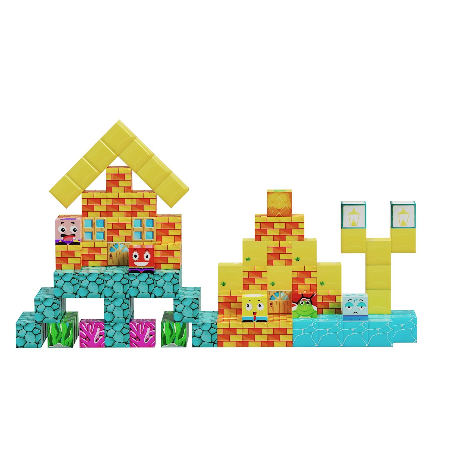 Minecraft Magnetic Building Blocks - Bikini Bottom 115 Pcs