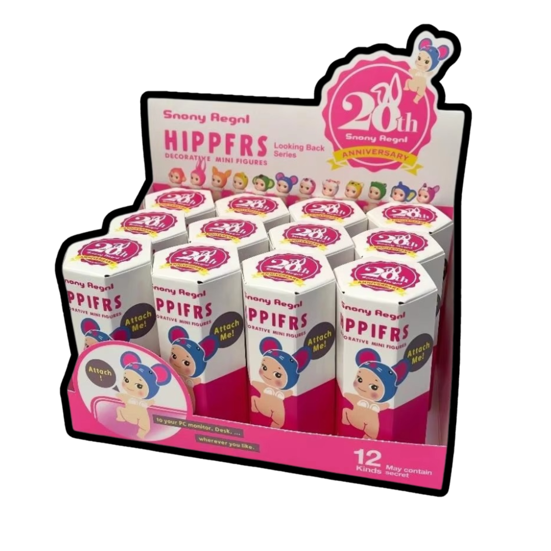 Sonny Angel Hippers Looking Back Series Blind Box 12 Pieces With Vendor Display