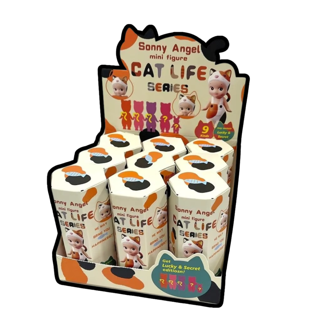 Sonny Angel Cat Series Blind Box 9 Pieces With Vendor Display